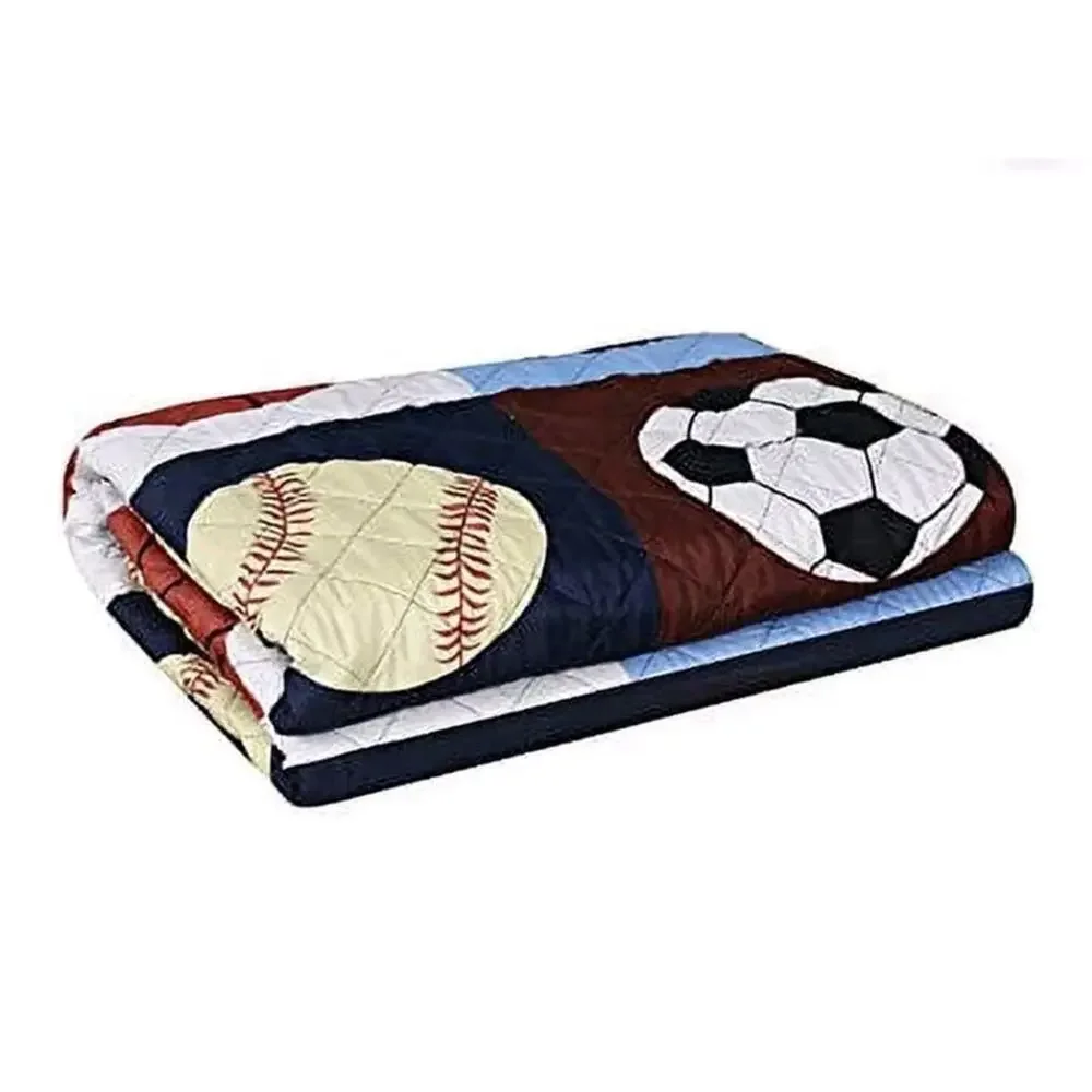 8 Piece Kids Comforter Set Full Size GOLDEN LINENS Sports Design